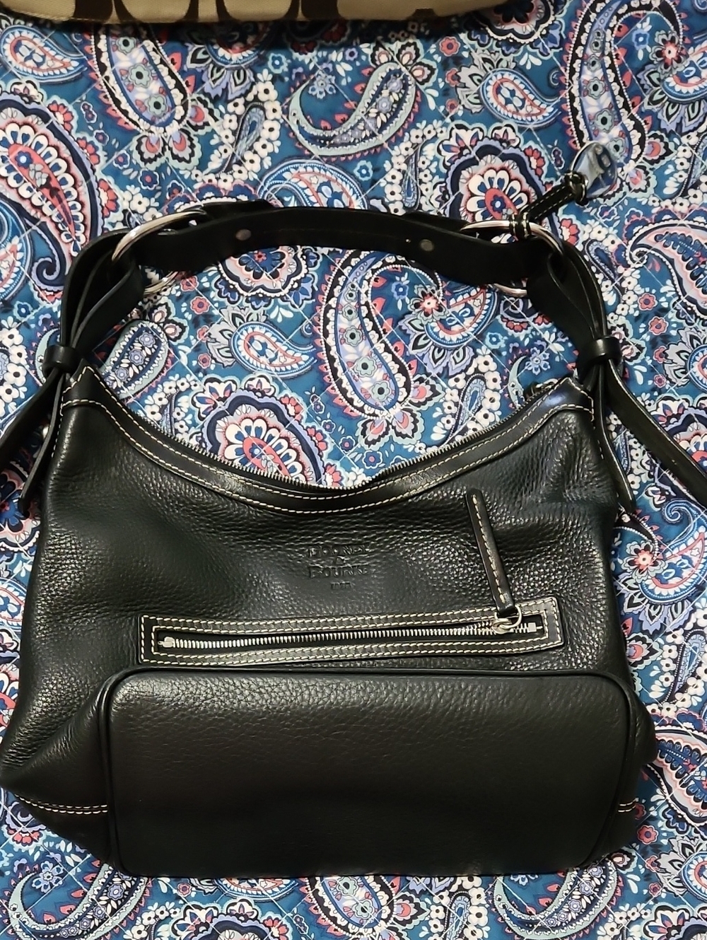 Dooney & Bourke Black Leather Shoulder Bag - Classic Women's Tote